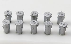 10x plechová popelnice 110l